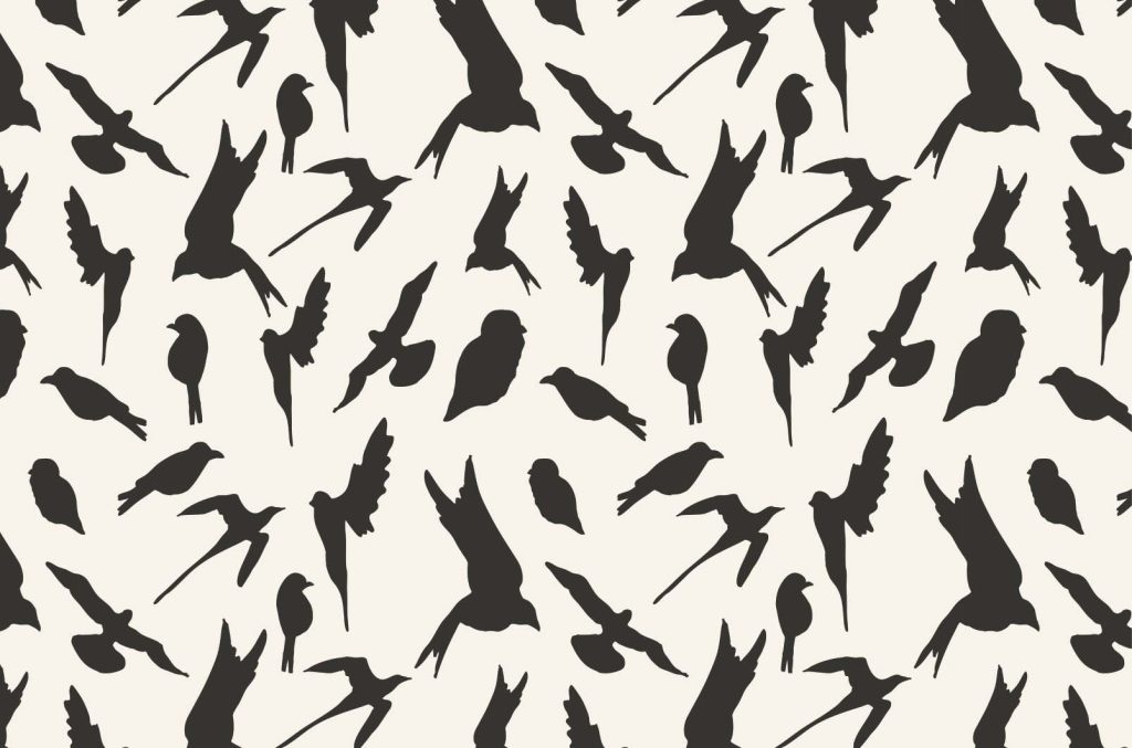 Pattern collection Fluttering Wings hero print 1, colorway 1