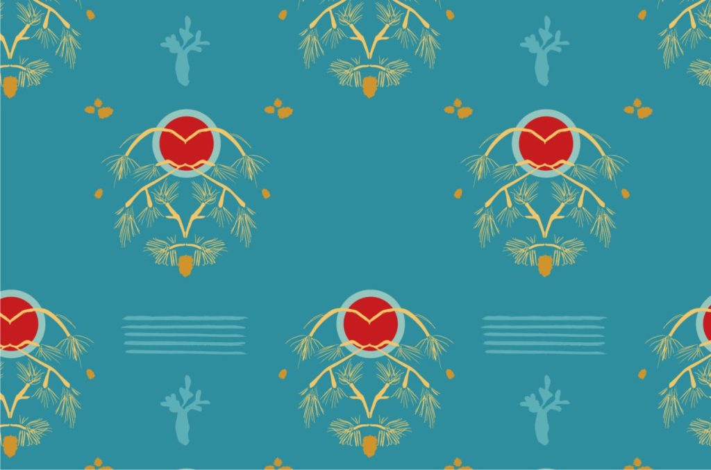 Pattern collection Northern Point hero print 1, colorway 1