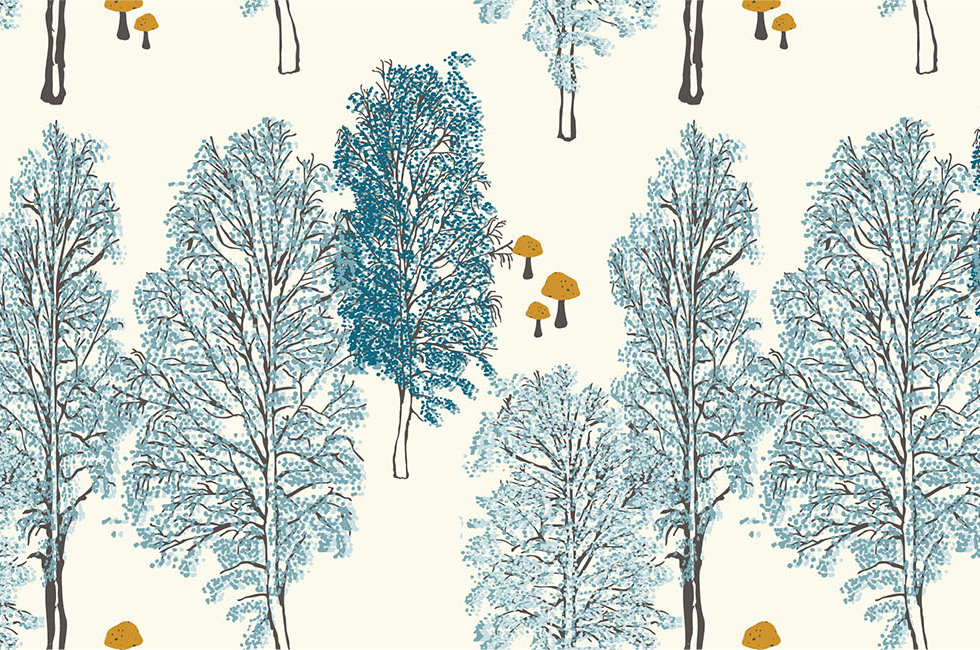 Pattern collection Birches in the Clearing