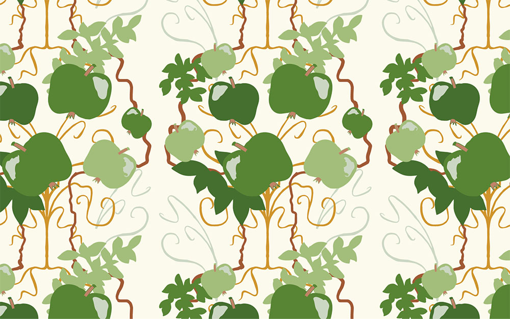Pattern collection Fruits & Berries hero print 1, colorway 1
