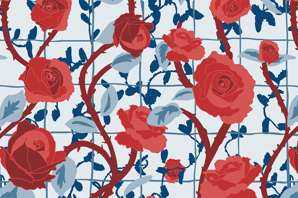 Pattern collection Rose Garden 1890