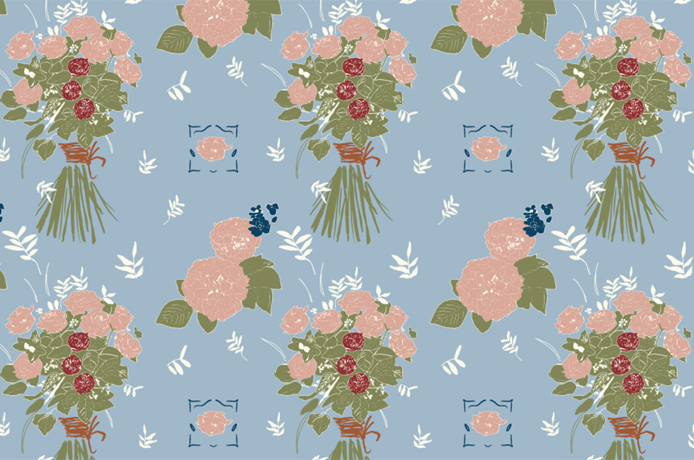 Pattern collection Summer Bouquets