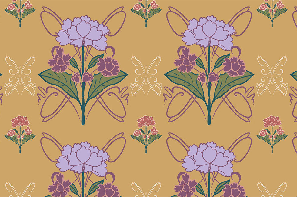Pattern collection Peony Poetry